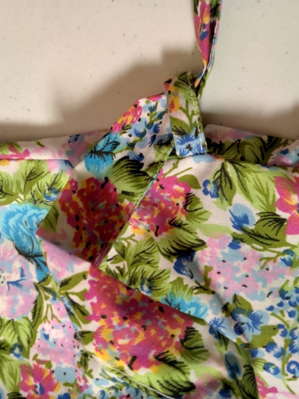 Buck & Buck House Dress Small Floral Pleated Zip Front Short Sleeve Granny - Picture 13 of 16